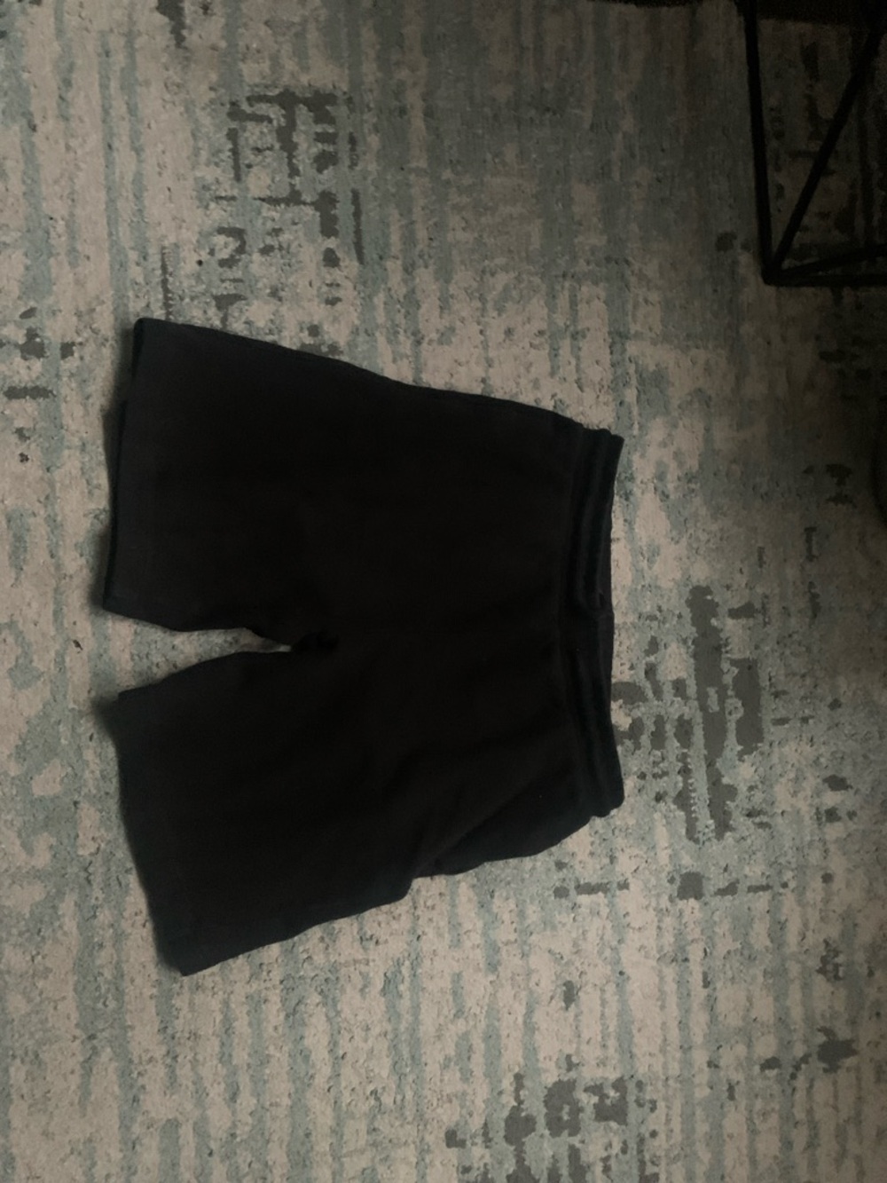 Black Mid-Length Knit Shorts